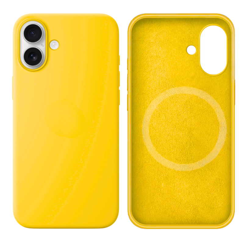 LindeCovers iPhone 16 Silikonecover - MagSafe Kompatibel 4 Yellow