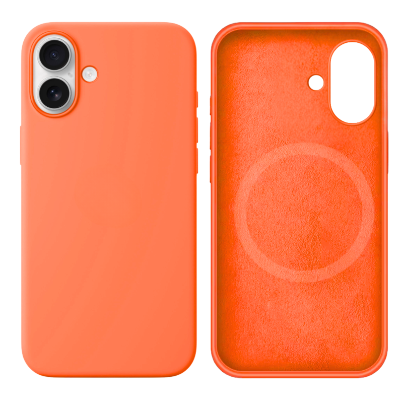 LindeCovers iPhone 16 Silikonecover - MagSafe Kompatibel 42 New Peach