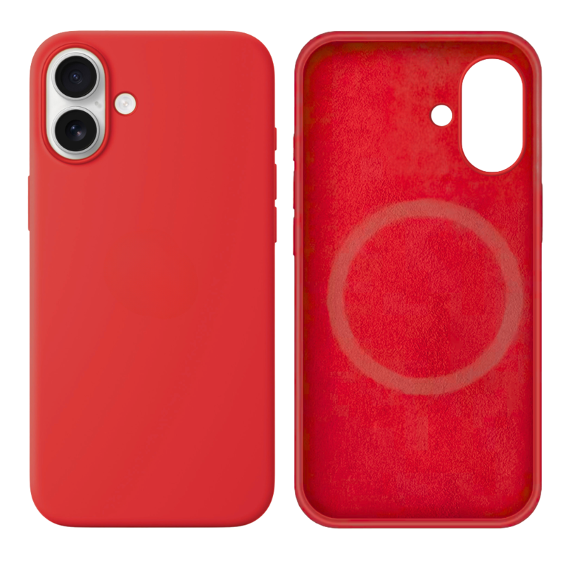 LindeCovers iPhone 16 Silikonecover - MagSafe Kompatibel 39 Cranberry