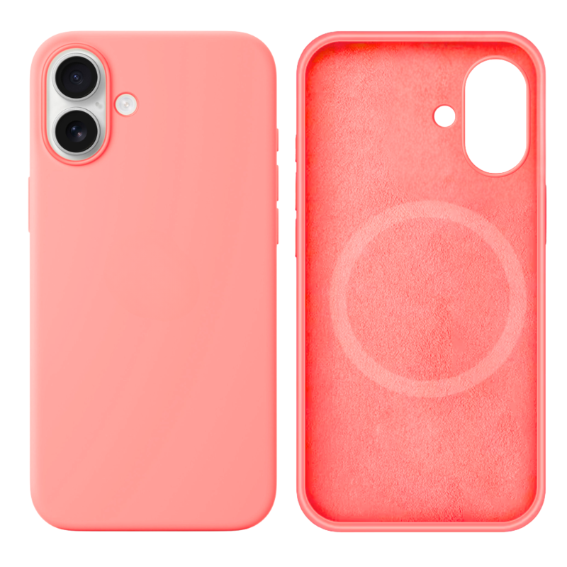 LindeCovers iPhone 16 Silikonecover - MagSafe Kompatibel 12 Pink