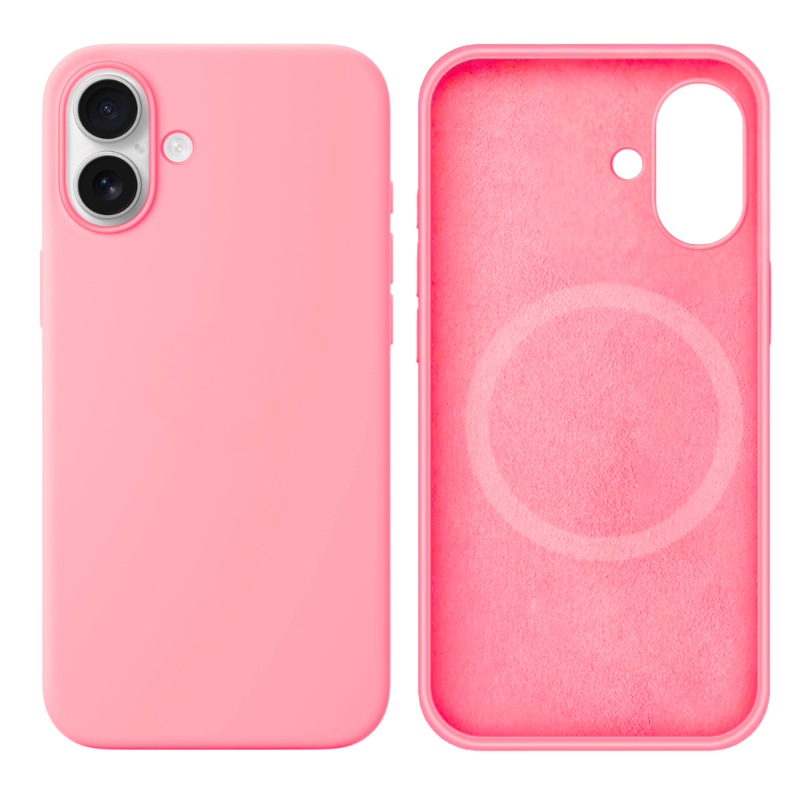 LindeCovers iPhone 16 Silikonecover - MagSafe Kompatibel 6 Rose Pink