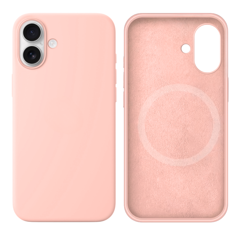 LindeCovers iPhone 16 Silikonecover - MagSafe Kompatibel 19 Pink Sand