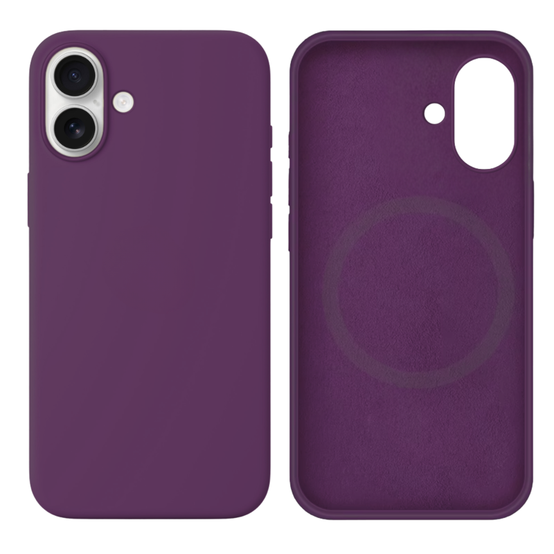 LindeCovers iPhone 16 Silikonecover - MagSafe Kompatibel 45 Purple