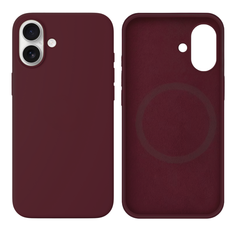 LindeCovers iPhone 16 Silikonecover - MagSafe Kompatibel 67 Plum