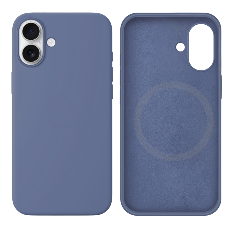 LindeCovers iPhone 16 Silikonecover - MagSafe Kompatibel 46 Lavender Gray