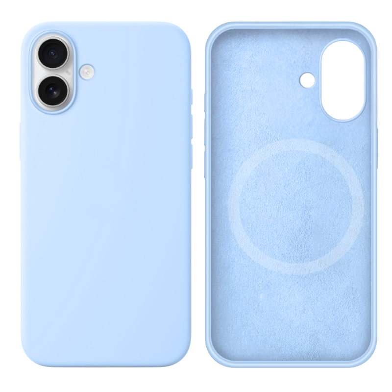 LindeCovers iPhone 16 Silikonecover - MagSafe Kompatibel 43 New Sky Blue