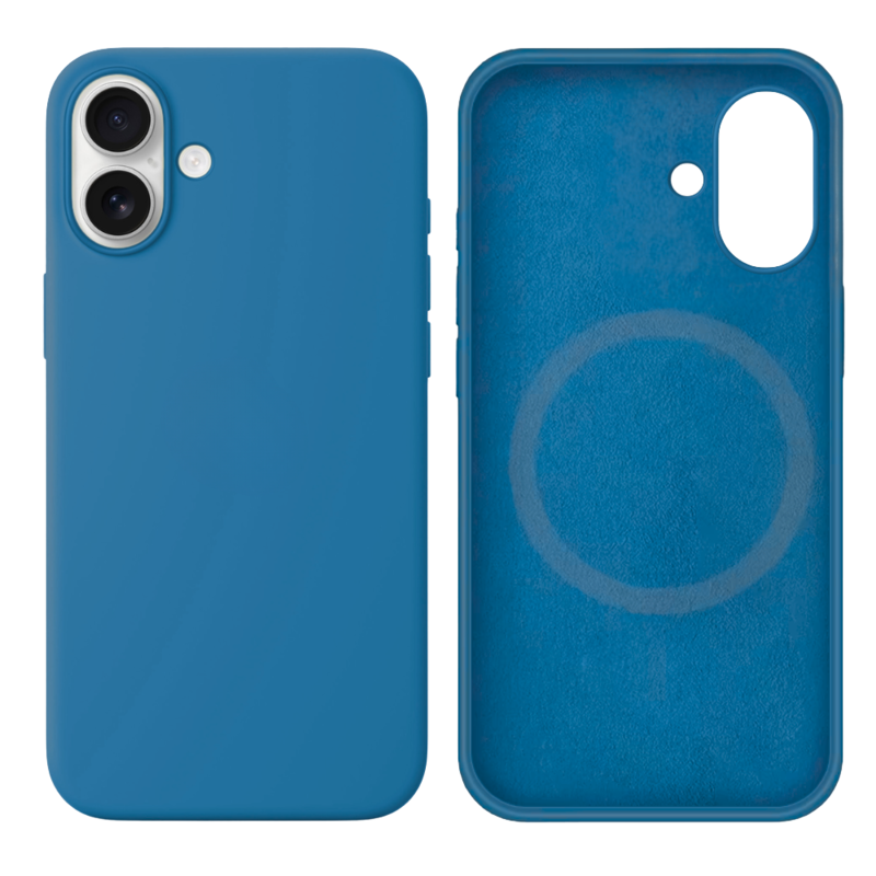 LindeCovers iPhone 16 Silikonecover - MagSafe Kompatibel 38 Cowboy Blue