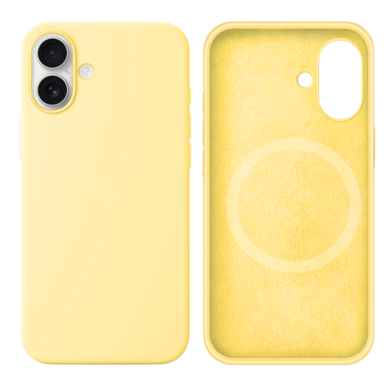 LindeCovers iPhone 16 Silikonecover - MagSafe Kompatibel 51 Milk Yellow