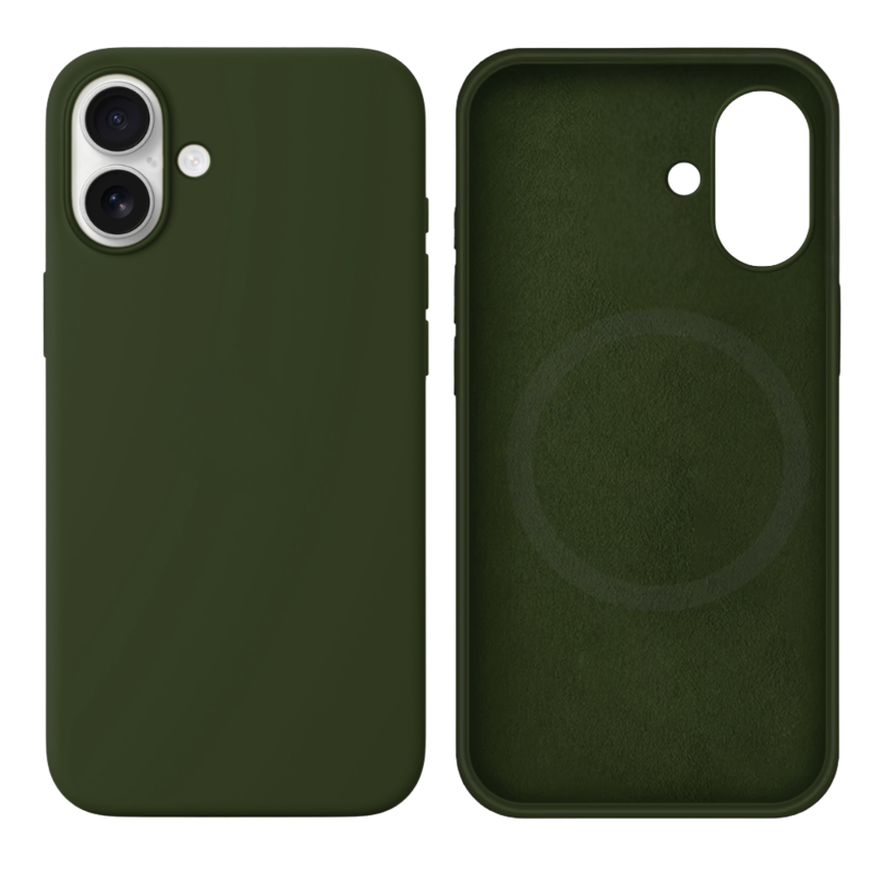 LindeCovers iPhone 16 Silikonecover - MagSafe Kompatibel 48 Pine Forest Green