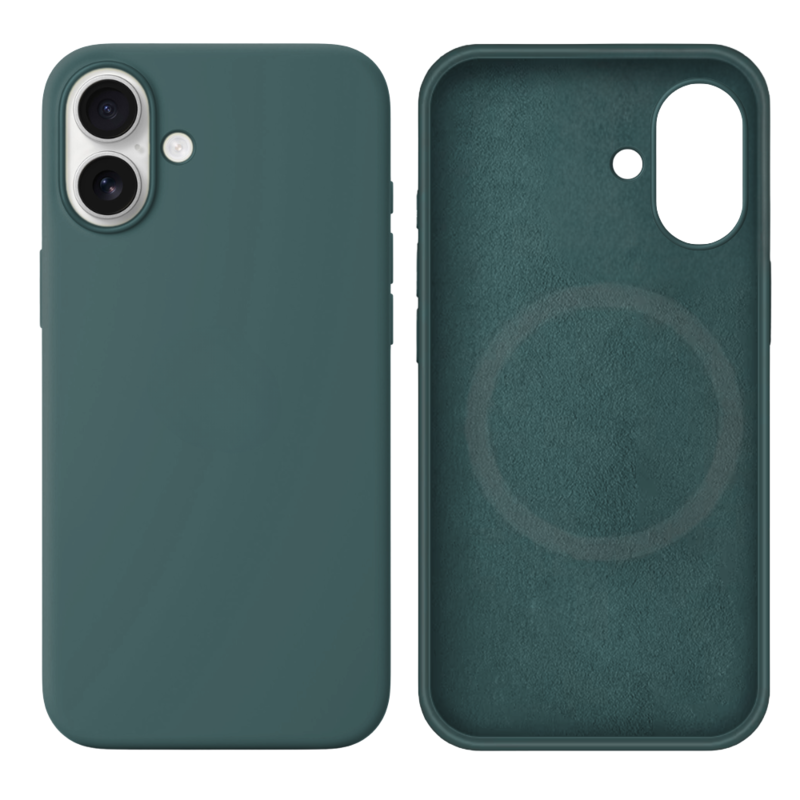 LindeCovers iPhone 16 Silikonecover - MagSafe Kompatibel 58 Pine Needle Green