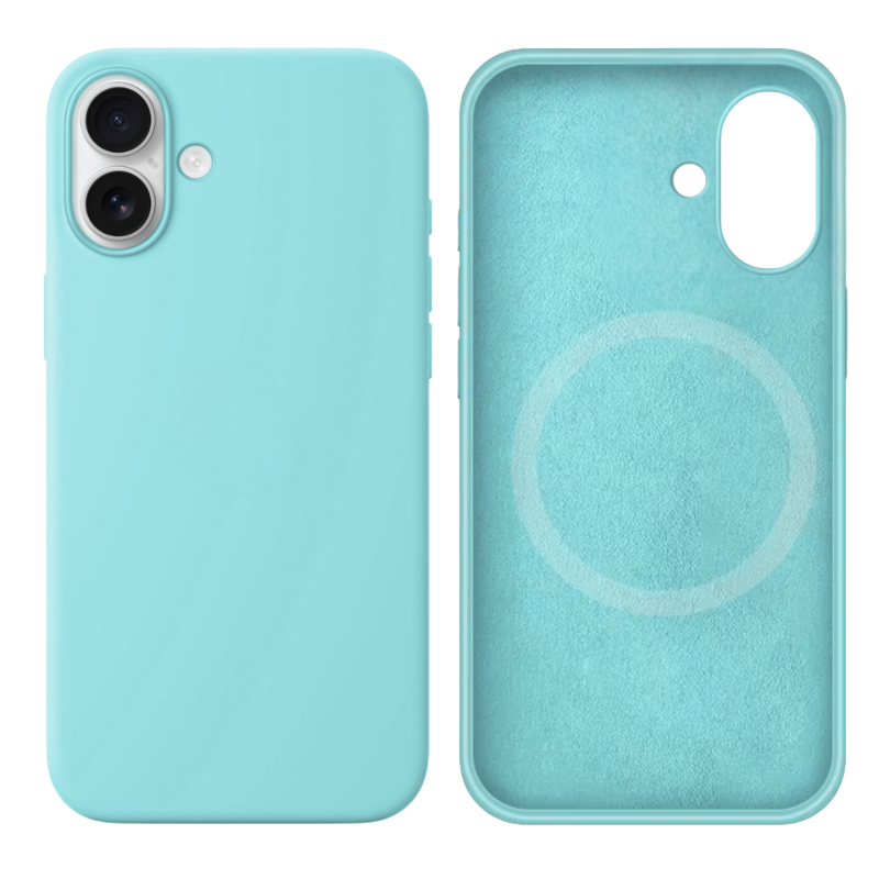 LindeCovers iPhone 16 Silikonecover - MagSafe Kompatibel 44 Blue Sea