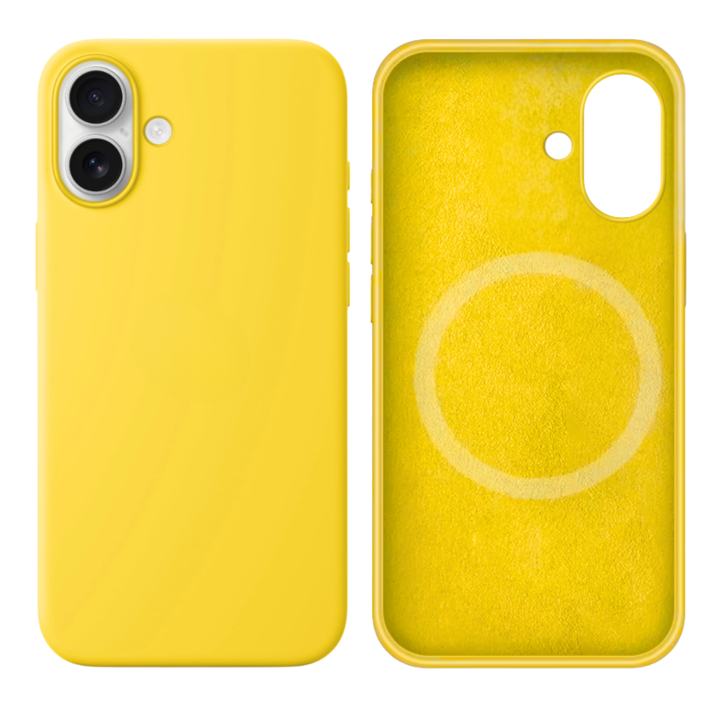 LindeCovers iPhone 16 Silikonecover - MagSafe Kompatibel 55 Light Yellow