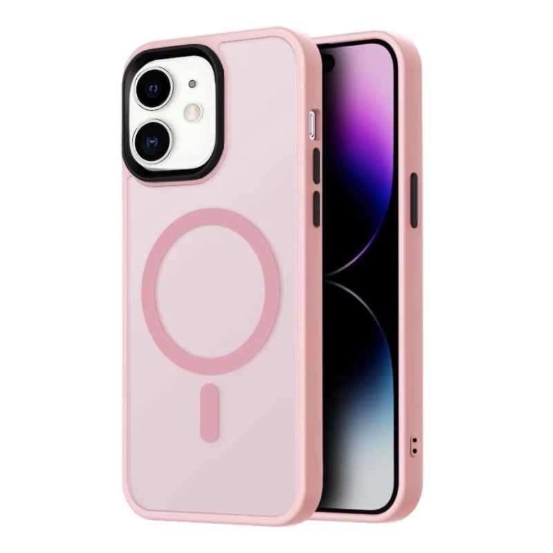 LindeCovers iPhone 11 Transparent Cover - MagSafe Kompatibel 02 Pink