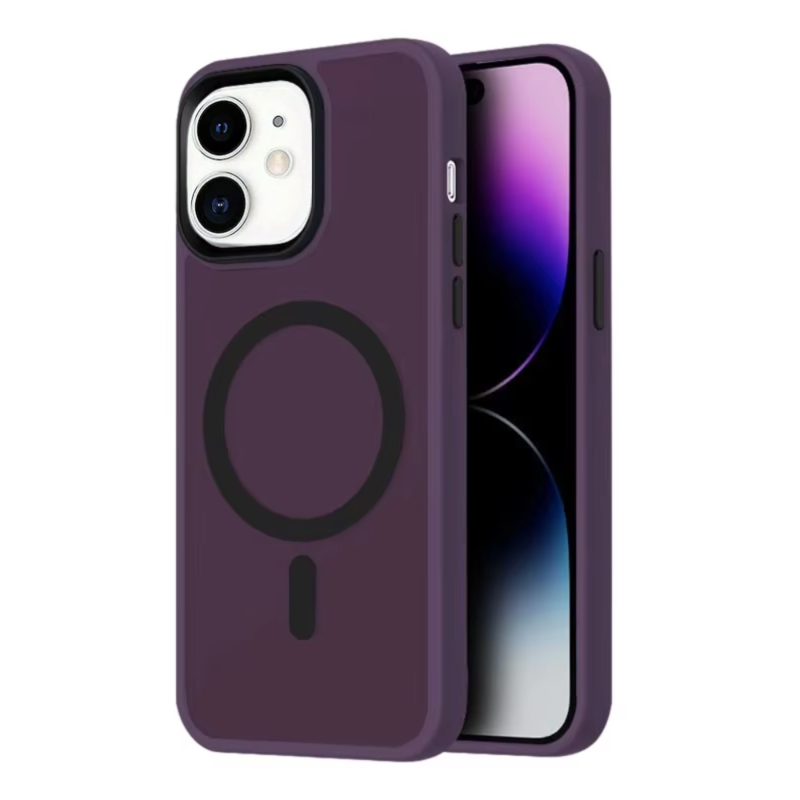 LindeCovers iPhone 11 Transparent Cover - MagSafe Kompatibel 06 Dark Purple