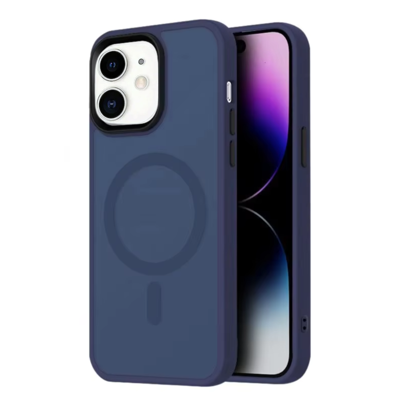 LindeCovers iPhone 11 Transparent Cover - MagSafe Kompatibel 07 Dark Blue