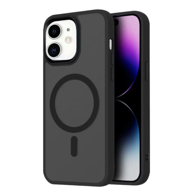 LindeCovers iPhone 11 Transparent Cover - MagSafe Kompatibel 08 Black