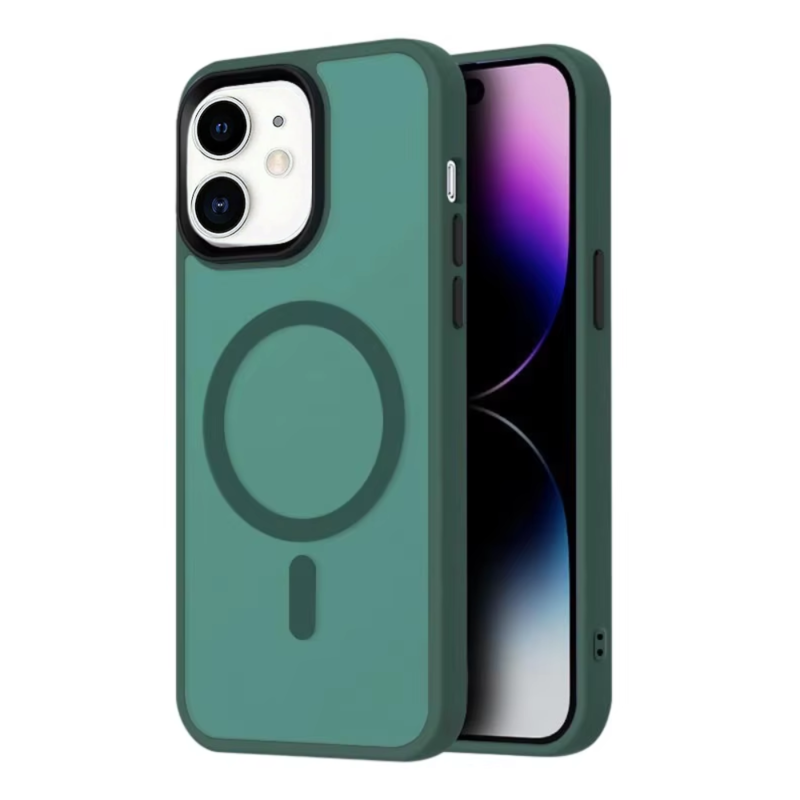 LindeCovers iPhone 11 Transparent Cover - MagSafe Kompatibel 09 Alpine Green