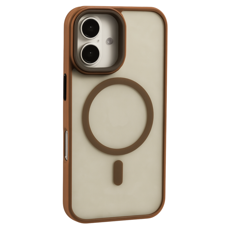 LindeCovers iPhone 16 Transparent Cover - MagSafe Kompatibel 01 Dessert Gold