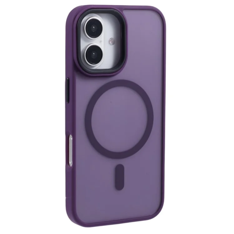 LindeCovers iPhone 16 Transparent Cover - MagSafe Kompatibel 06 Dark Purple