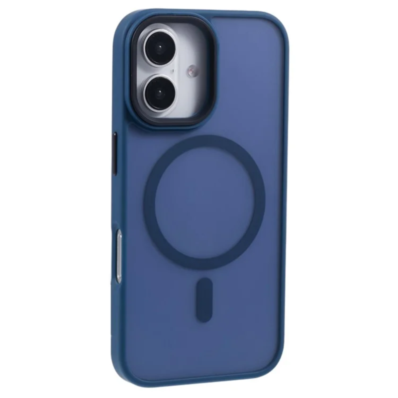 LindeCovers iPhone 16 Transparent Cover - MagSafe Kompatibel 07 Dark Blue