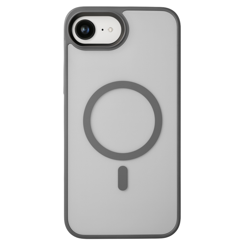 LindeCovers iPhone 16e Transparent Cover - MagSafe Kompatibel 04 Gray