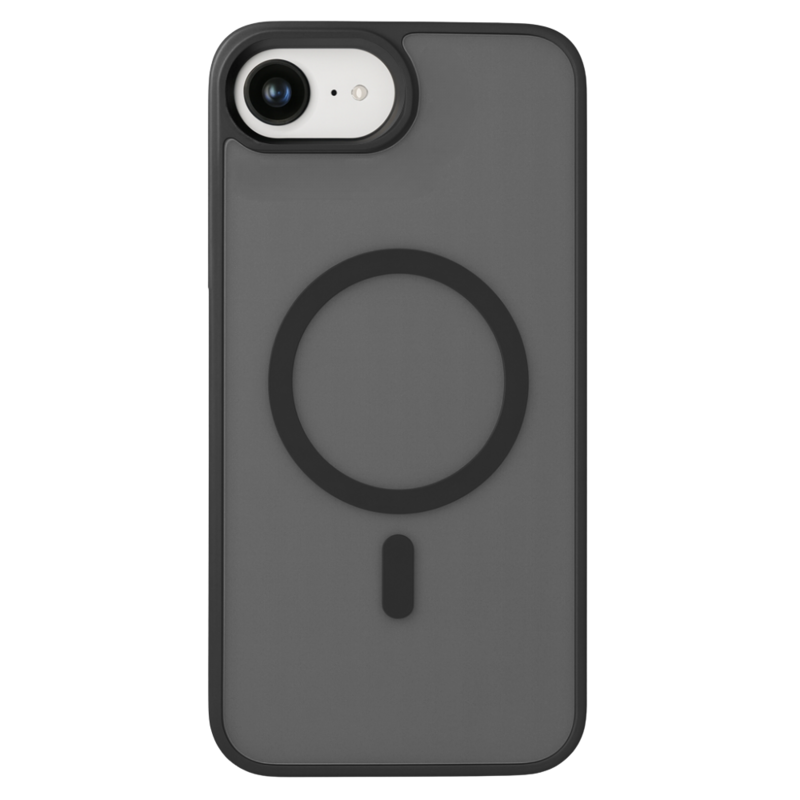 LindeCovers iPhone 16e Transparent Cover - MagSafe Kompatibel 08 Black