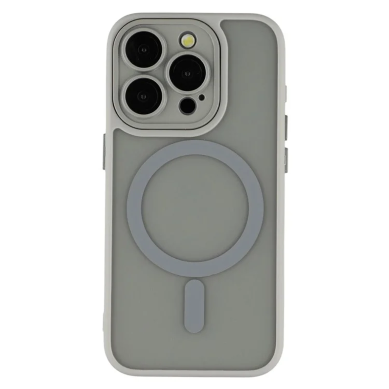 LindeCovers iPhone 15 Pro Max Premium Transparent Cover - MagSafe Kompatibel 04 Gray