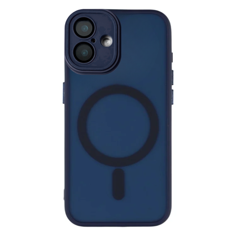 LindeCovers iPhone 16 Premium Transparent Cover - MagSafe Kompatibel 07 Dark Blue