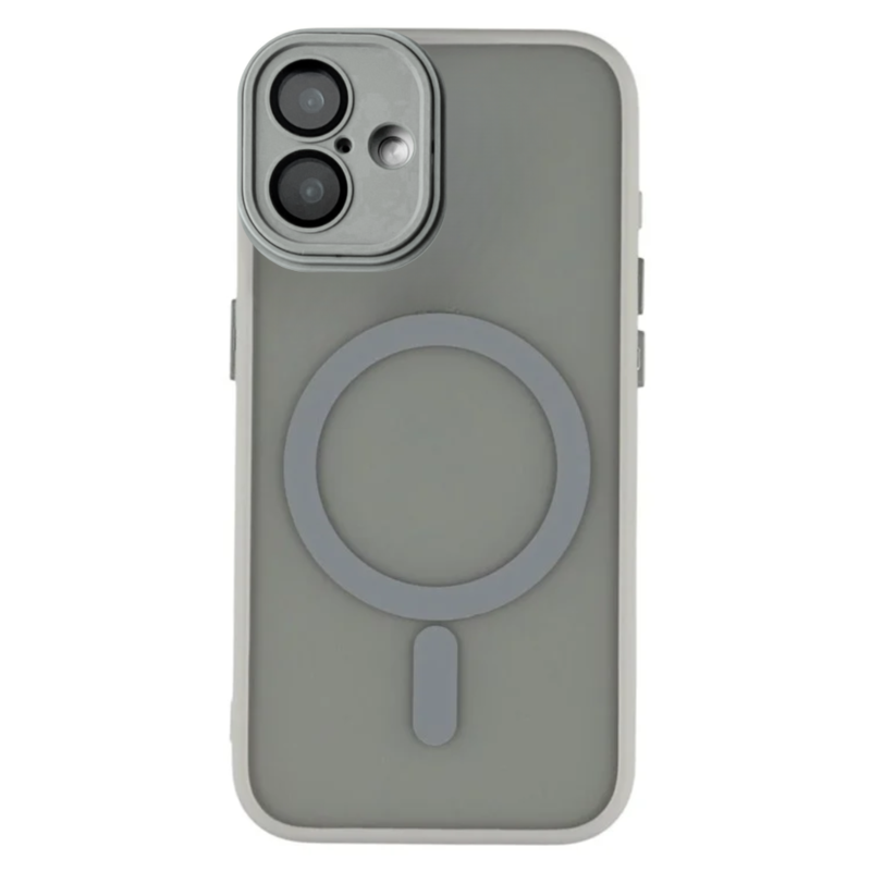 LindeCovers iPhone 16 Plus Premium Transparent Cover - MagSafe Kompatibel 04 Gray
