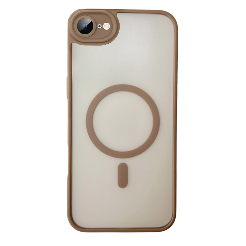 LindeCovers iPhone 16e Premium Transparent Cover - MagSafe Kompatibel 01 Dessert Gold