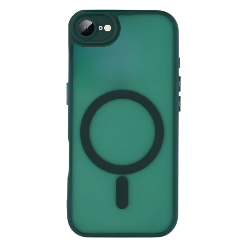 LindeCovers iPhone 16e Premium Transparent Cover - MagSafe Kompatibel 09 Alpine Green