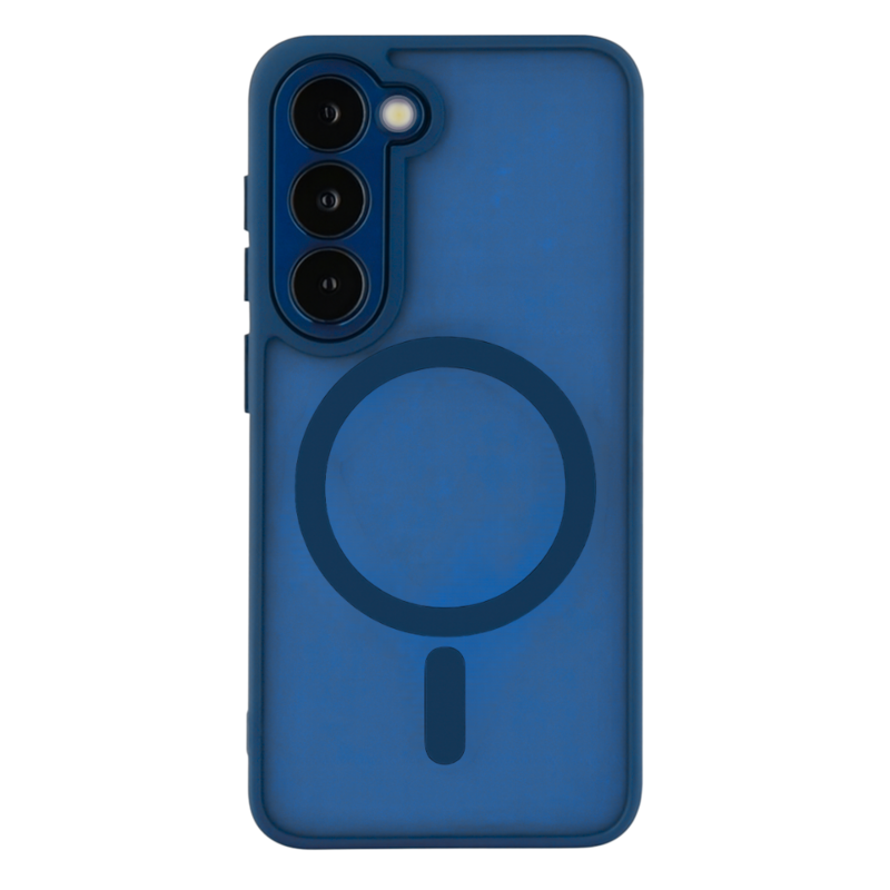 LindeCovers Samsung Galaxy S22 Premium Transparent Cover – MagSafe Kompatibel 04 Dark Blue
