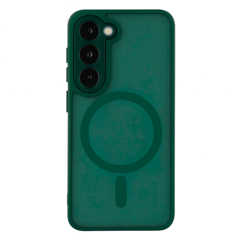 LindeCovers Samsung Galaxy S22 Premium Transparent Cover – MagSafe Kompatibel 03 Alpine Green