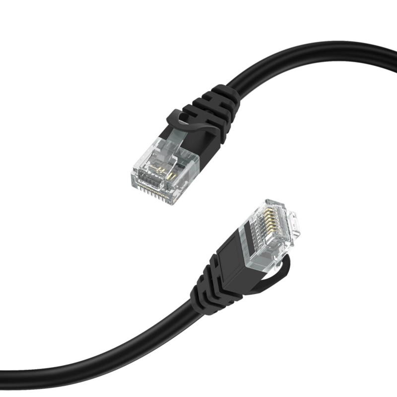LindeCables CAT6 U/UTP Netværkskabel - 1 m Sort