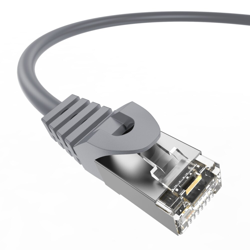 LindeCables CAT6A S/FTP Netværkskabel - 0.5 m Grå