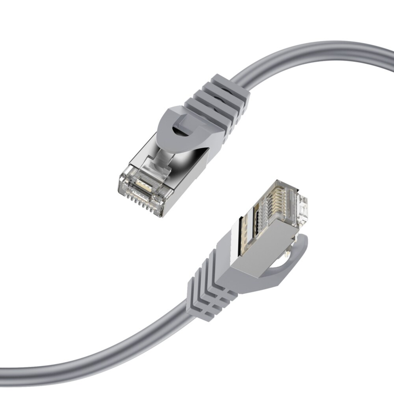 LindeCables CAT6A S/FTP Netværkskabel - 1 m Grå