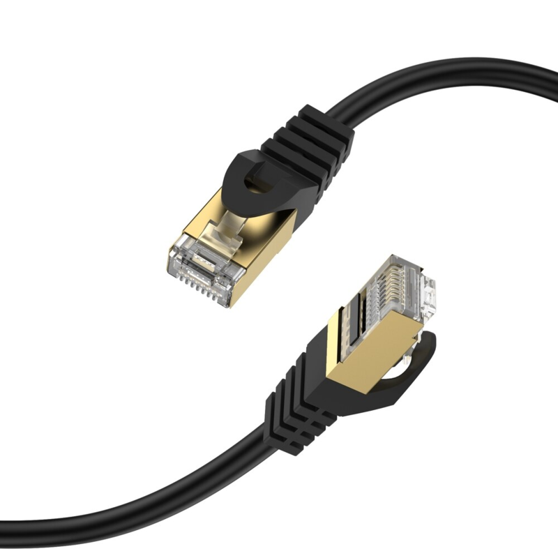 LindeCables CAT7 S/FTP Netværkskabel - 1 m Sort