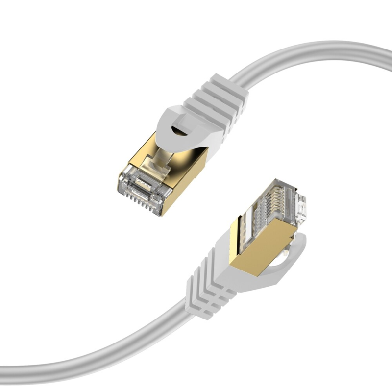 LindeCables CAT7 S/FTP Netværkskabel - 1 m Hvid