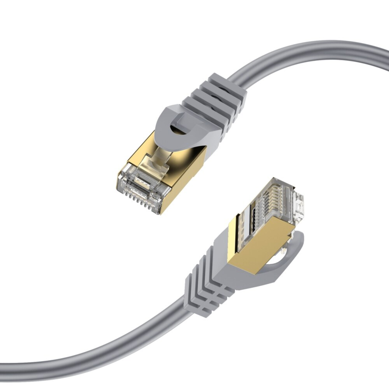 LindeCables CAT7 S/FTP Netværkskabel - 1 m Grå