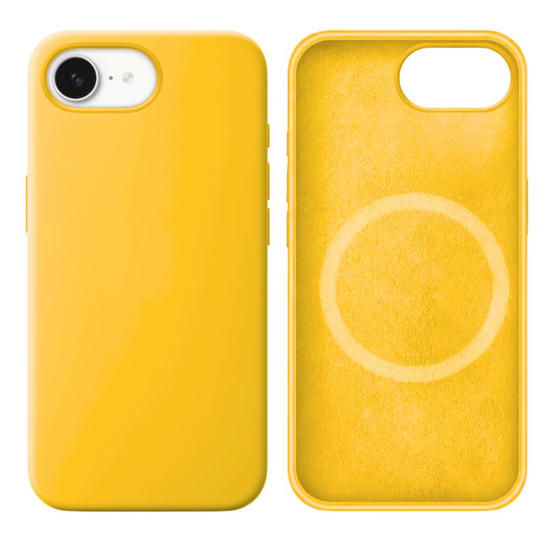 LindeCovers iPhone 16e Silikonecover - MagSafe Kompatibel 4 Yellow