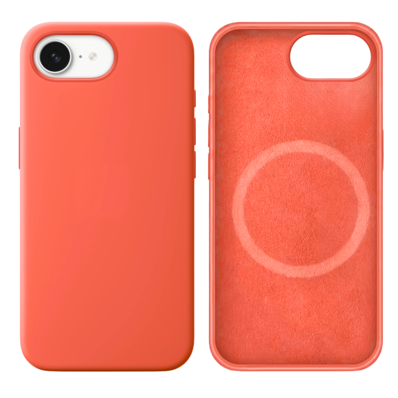 LindeCovers iPhone 16e Silikonecover - MagSafe Kompatibel 42 New Peach
