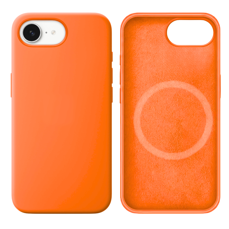 LindeCovers iPhone 16e Silikonecover - MagSafe Kompatibel 56 Papaya