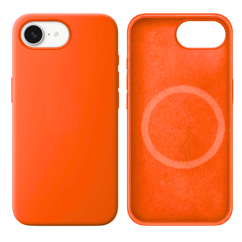 LindeCovers iPhone 16e Silikonecover - MagSafe Kompatibel 66 Golden Orange