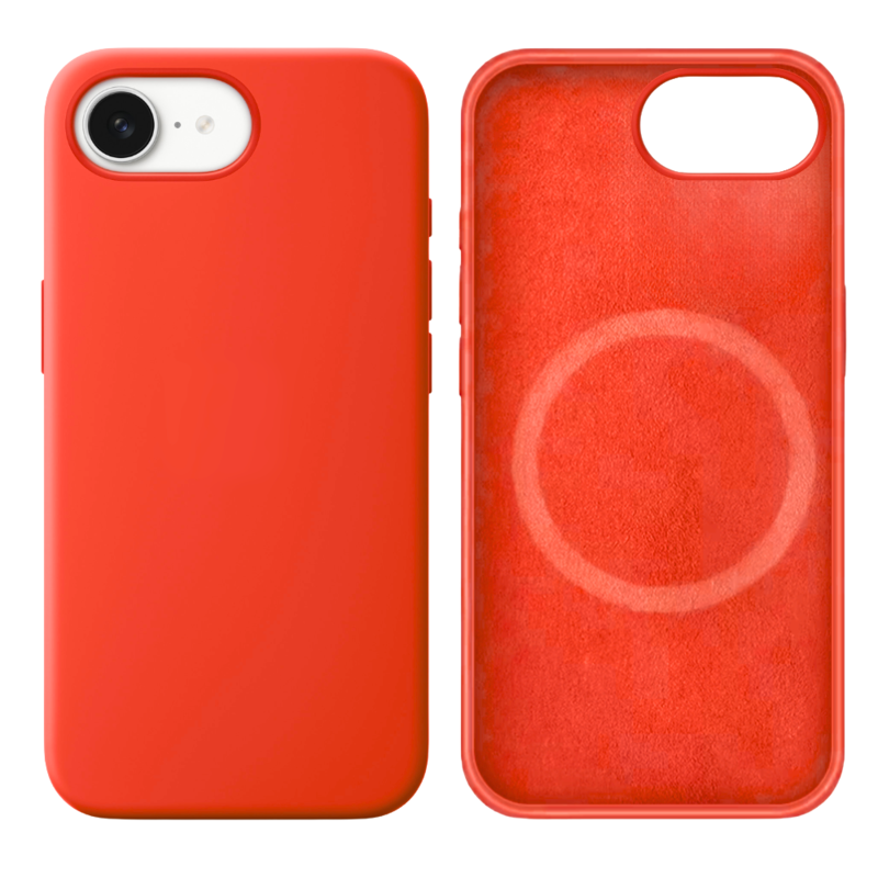 LindeCovers iPhone 16e Silikonecover - MagSafe Kompatibel 2 Apricot Orange