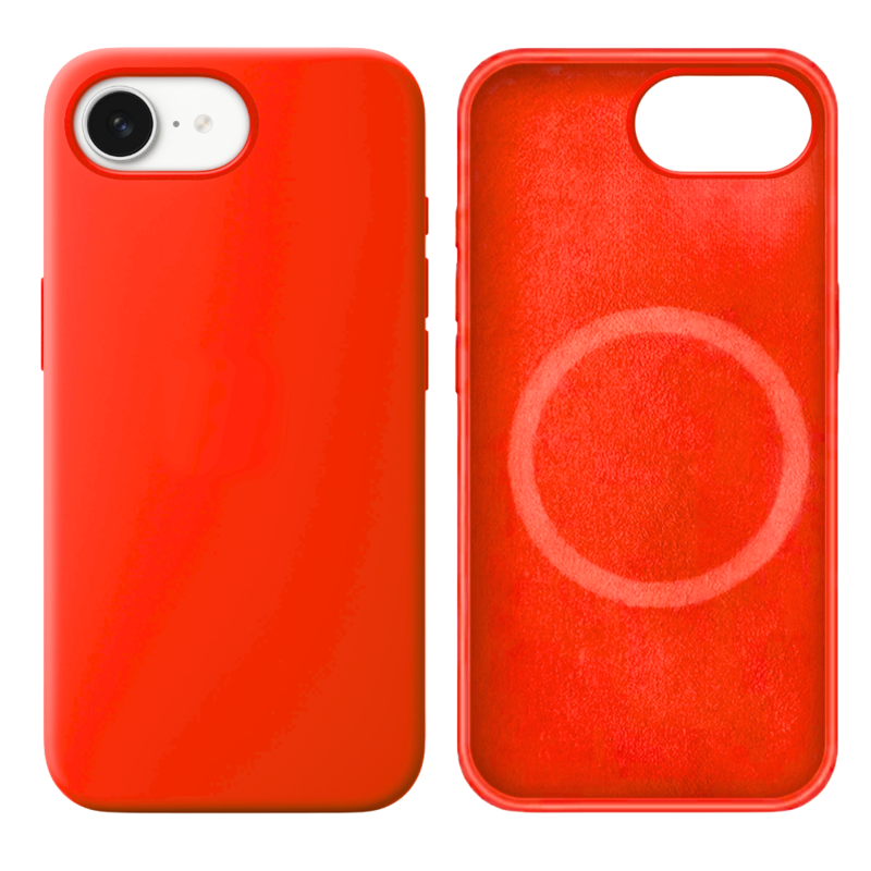 LindeCovers iPhone 16e Silikonecover - MagSafe Kompatibel 13 Orange