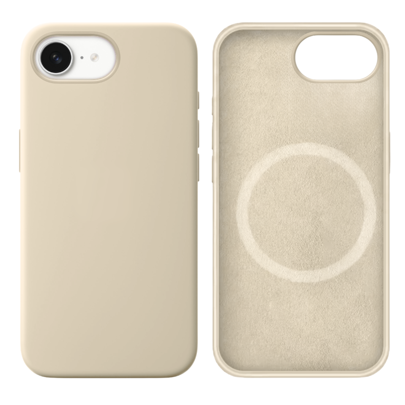 LindeCovers iPhone 16e Silikonecover - MagSafe Kompatibel 11 Antique White