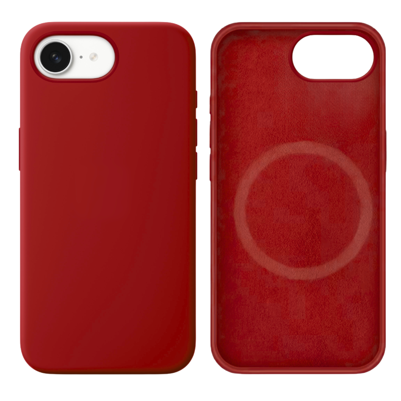 LindeCovers iPhone 16e Silikonecover - MagSafe Kompatibel 33 Dark Red
