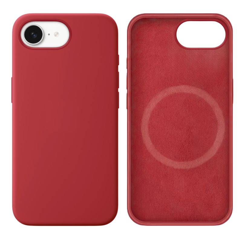 LindeCovers iPhone 16e Silikonecover - MagSafe Kompatibel 25 Camellia Red