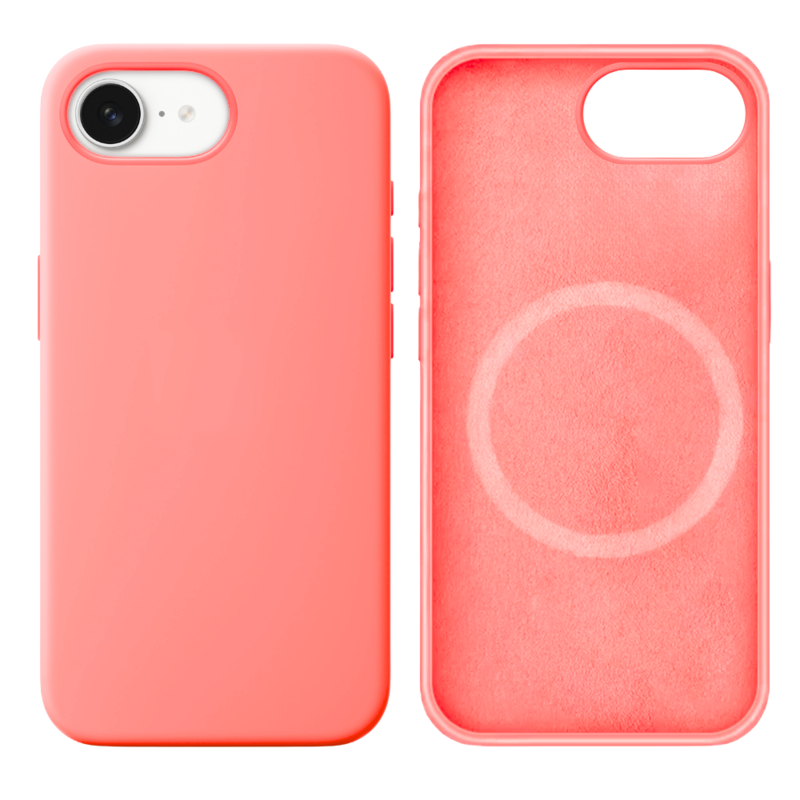 LindeCovers iPhone 16e Silikonecover - MagSafe Kompatibel 12 Pink