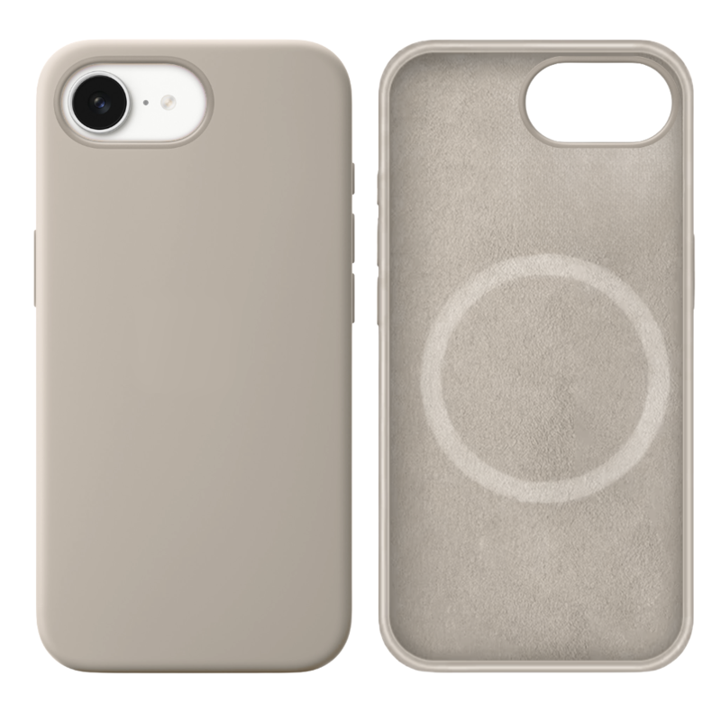 LindeCovers iPhone 16e Silikonecover - MagSafe Kompatibel 10 Rock Gray
